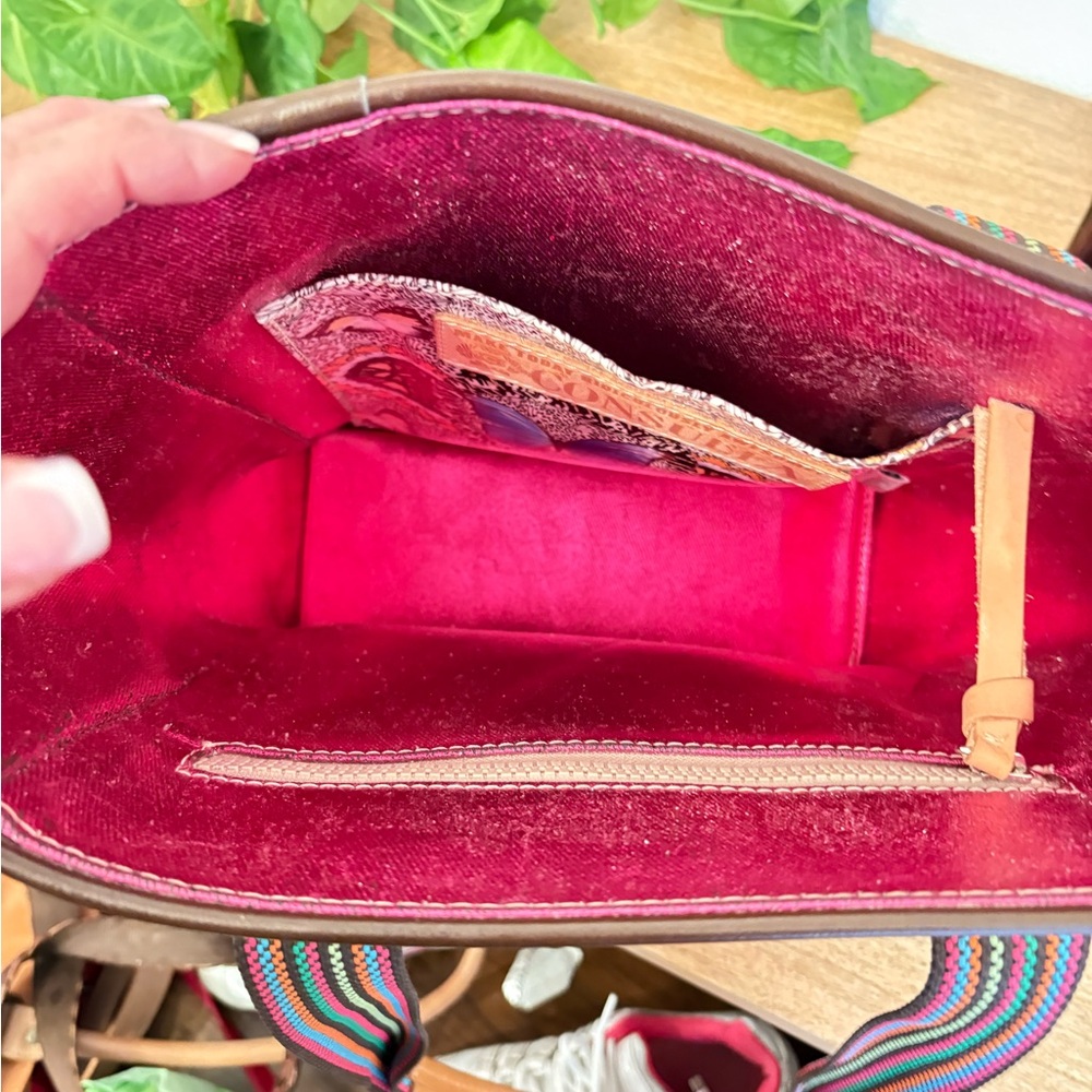 Consuela Leopard Print Tote Bag with Multicolor Straps - Picture 7 of 8